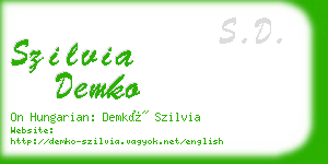 szilvia demko business card